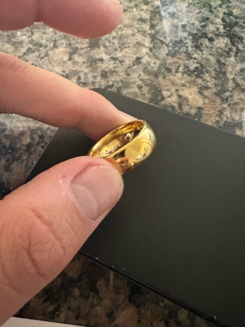 gentle bands men’s wedding ring 18k gold Tungsten ring! Brand new never worn!